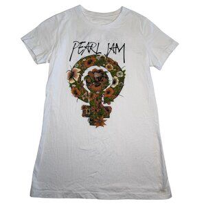 PEARL JAM White 2020/2022 White Feminist Concert T-Shirt XS